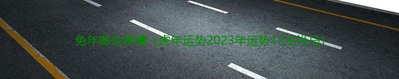 兔年哪些事情（虎年运势2023年运势12生肖马）