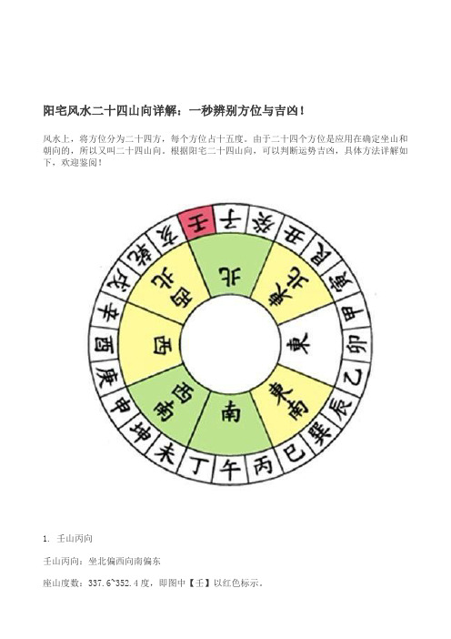 玄空风水中的到山到向是什么意思