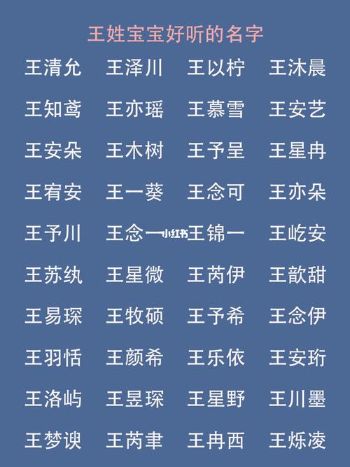 王姓宝宝好名字简单可爱好听