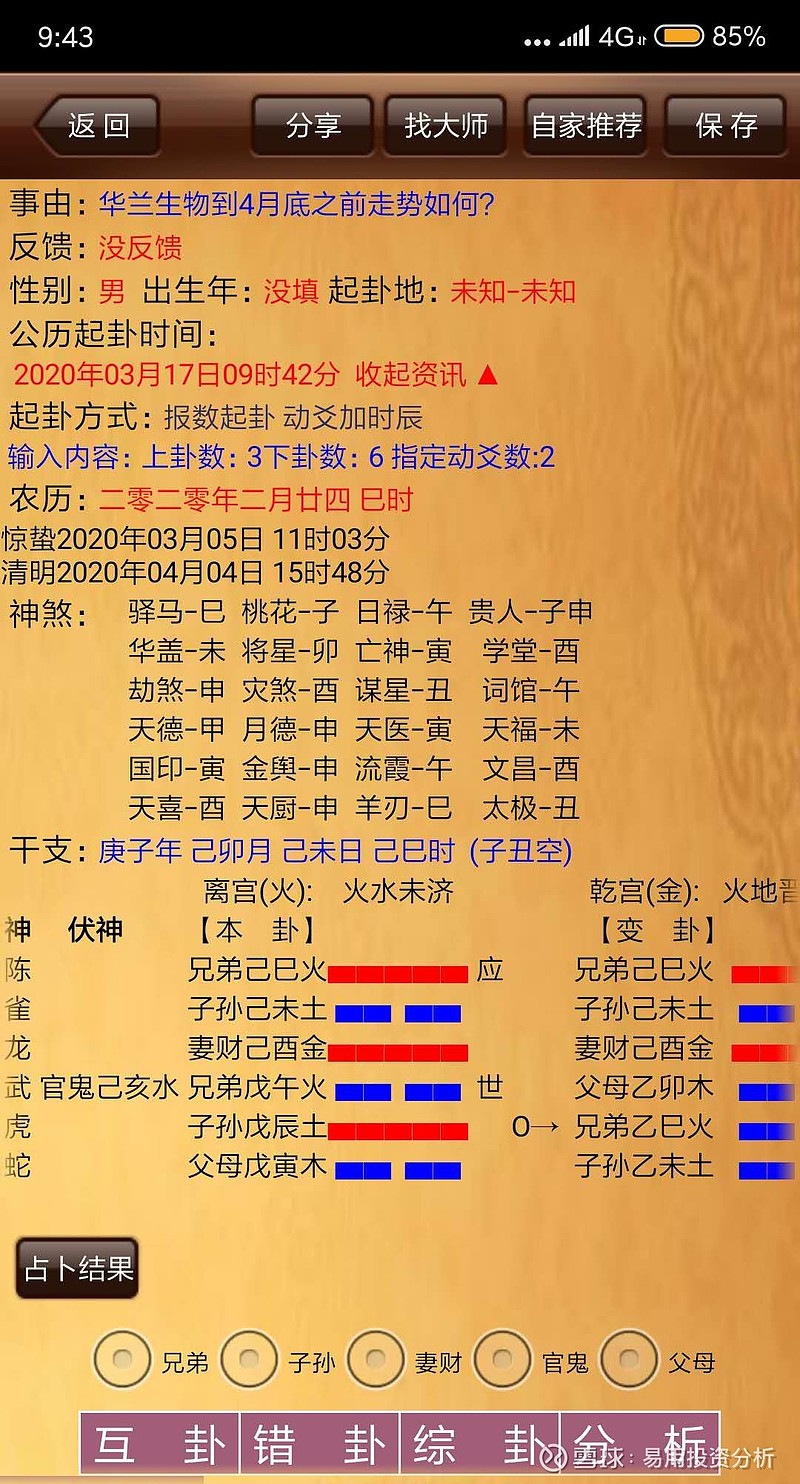 免费起卦排盘六爻解卦免费六爻排盘解